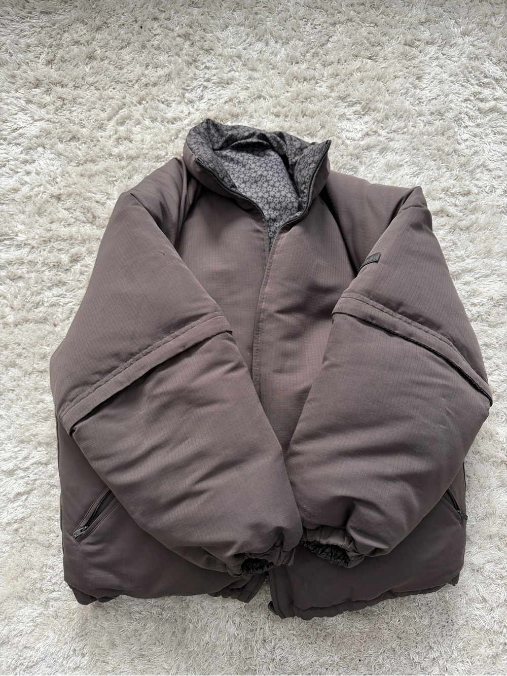 Acne Olive Green Quilted Puffer Jacket - Picture 13 of 13